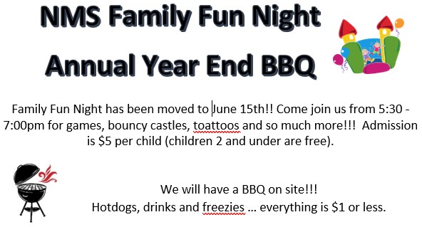 Due to the weather, we have moved our Year End BBQ to June 15th!